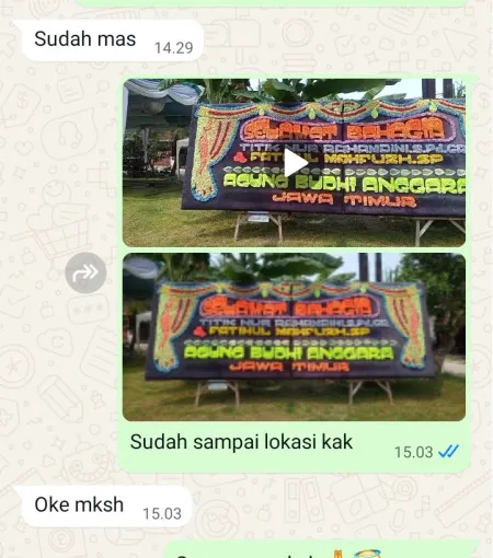 Pengiriman Papan Bunga Pesing